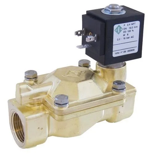 Клапан електромагнітний ODE 3/4" Kv 140 л хв Т=90°З (нормально відкритий)