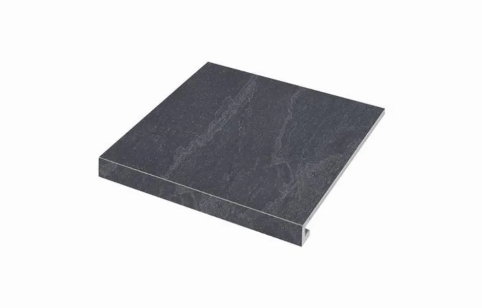 Ступень угловая левая с капиносом SZRXST9BRC1 Slate Black 300-35x345x9,2 Zeus Ceramica