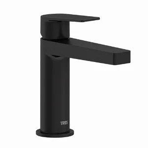 Змішувач для умивальника Tres Project-Tres 155 чорний матовий, донний клапан