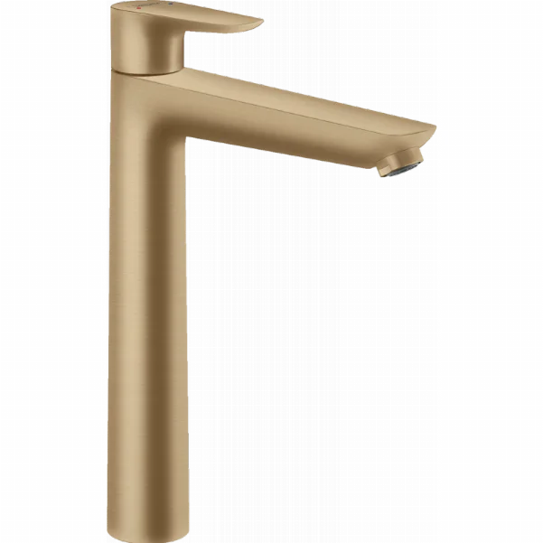 Смеситель для раковины Hansgrohe Talis E с высоким изливом и сливным гарнитуром, бронза матовый