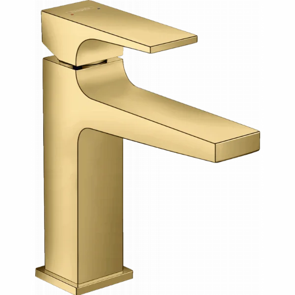 Змішувач для раковини Hansgrohe Metropol зі зливним клапаном Push-Open, колір: золото