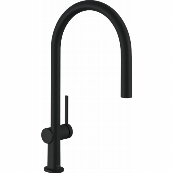 Смеситель для кухонной мойки Hansgrohe Talis M54 с выдвижным изливом, черный матовый
