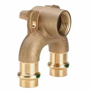 Колено пресс бронзовое двойное RM Aespres Uniko Ø 15×15×1/2" внутренняя резьба