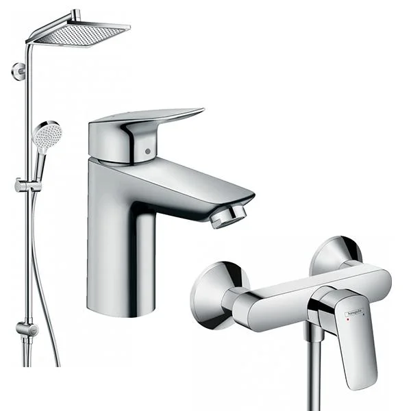 Набір змішувачів для душу EcoSmart Logis 100/Crometta Reno (71104+7160+27289000