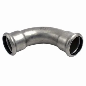 Колено пресс нержавейка (2 муфты) RM Inox PRES Ø 108/90° мм