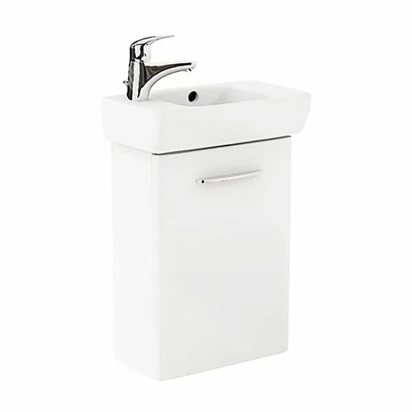 Комплект KOLO NOVA PRO умивальник 45cm прямокутний, ліве отвір + шафка білий глянець (пол)