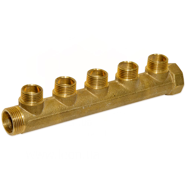 Колектор латунний Bianchi Ø 3/4"×1/2" - 5 контурів, I=36 мм