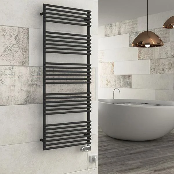 Полотенцесушитель электрический Cordivari Gloria 22 Electric 1510×580 мм (ТЭН: ECO 900 W, цвет:  черный F15)