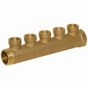 Колектор латунний Bianchi Ø 1"×1/2" - 5 контурів, I=36 мм (внутрішня різьба)