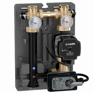 Насосна група CALEFFI Ø 1"х1-1/2" 125 мм з насосом Grundfus АLРНА2 125-60°С, права