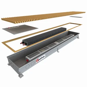 Конвектор в підлогу Polvax КV.PLUS.PREMIUM 300x2500x120 мм 3905 Вт