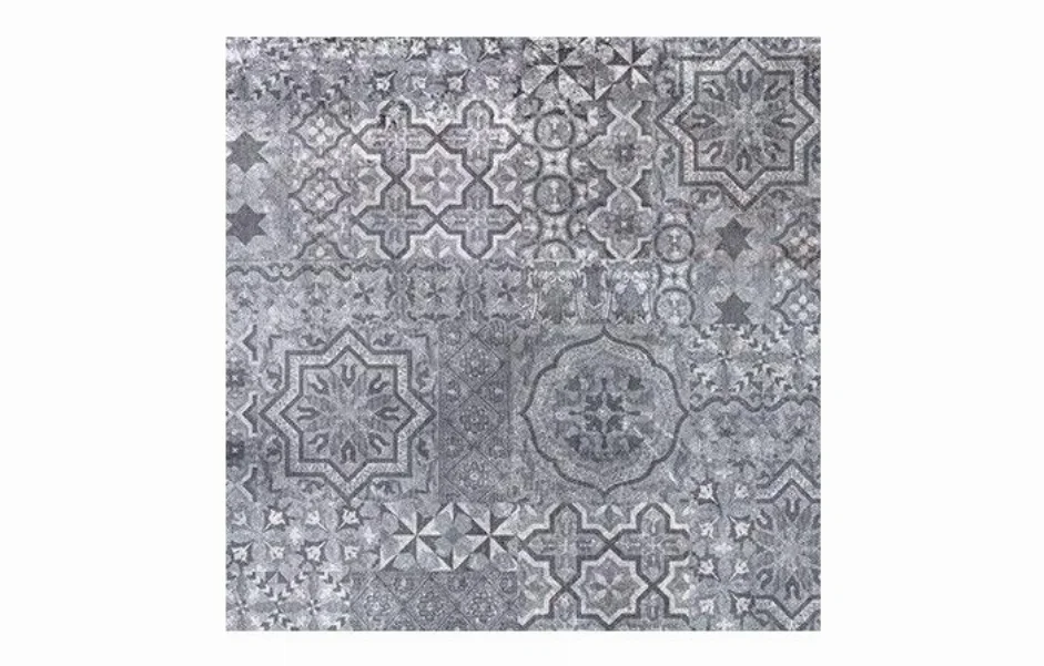 Плитка керамогранитная Vintage Dark Grey декор 400x400 Ceramika Gres