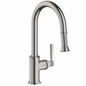 Смеситель для кухни Axor Montreux 180 с выдвижным изливом, сталь