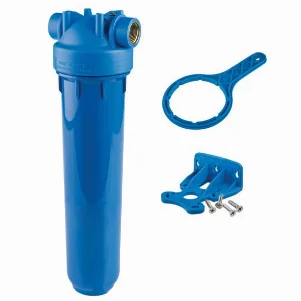 Фильтр магистральный Atlas Filtri DP Mono AB 20"×2,5" - резьба Ø 1" OT (AB голубой корпус) KIT