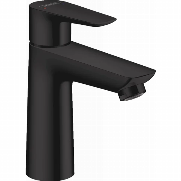 Смеситель для раковины Hansgrohe Talis E со средним изливом и сливным гарнитуром, черный матовый