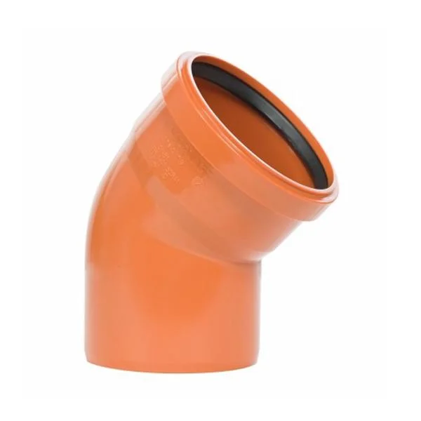 Коліно каналізаційне ПВХ Valplast Ø 110/45° мм