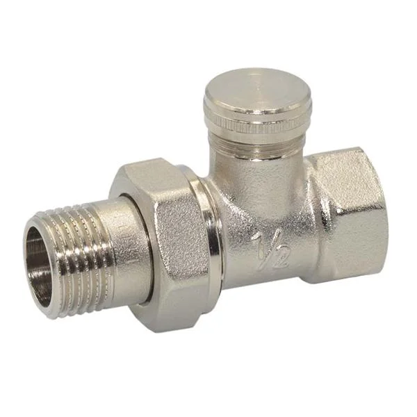 Кран радиаторный отсекающий Bonomi PN10 Ø 1/2" прямой, t=+95 °C