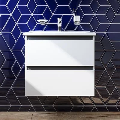 Тумба з раковиною, підвісна, 65 см, 2 ящика AM.PM M85-FHX0652-WC0652WG38 X-Joy