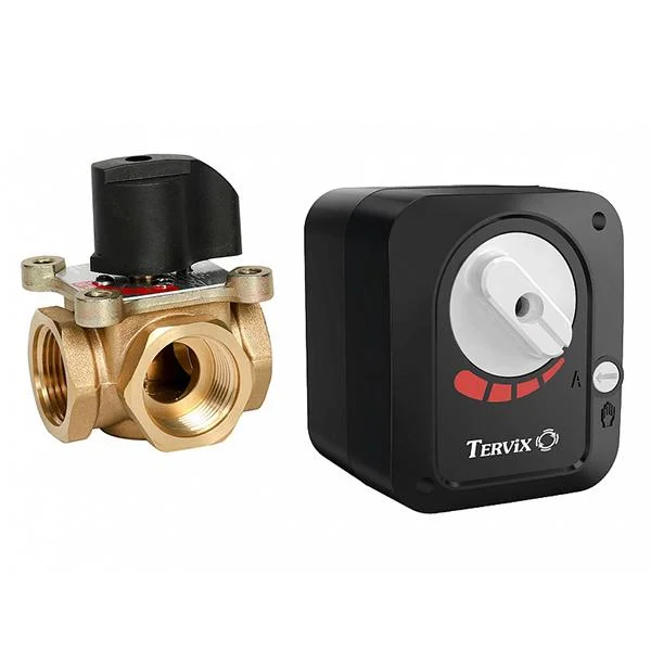 Клапан трьохходовий з сервоприводом Tervix TOR DN20, Rp 3/4" AZOG, 3 точки, 220 Вольт АС