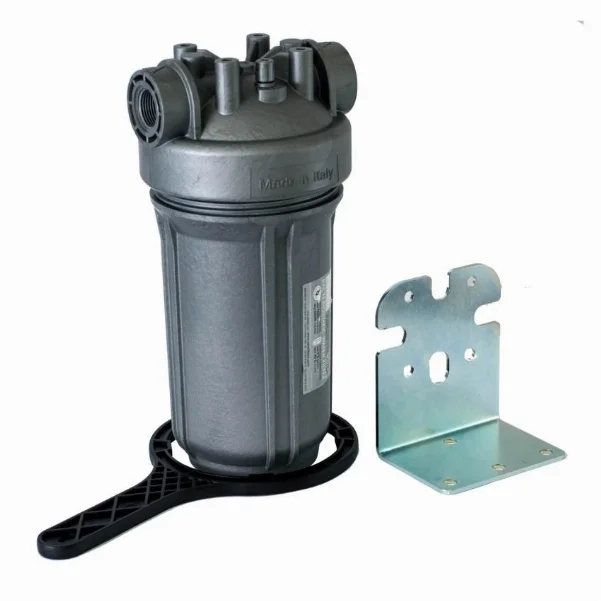 Фильтр магистральный антимикробный Atlas Filtri 10" DP BIG Sanic Ø 1" IN (серебристый корпус) KIT