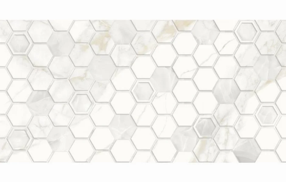 Плитка настінна Sentimento Hexagon Білий 300x600x9 Golden Tile Плитка настінна Sentimento Hexagon Білий 300x600x9 Golden Tile