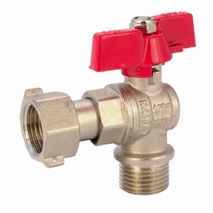 Кран кульовий кутовий Fado New PN40 Ø 3/4" з накидною гайкою