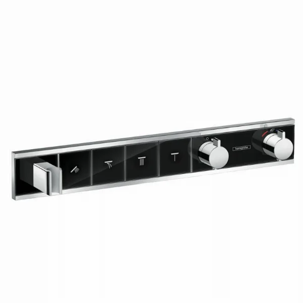 Термостат Hansgrohe RainSelect 15357600 на 4 потребителя, для душа, черный