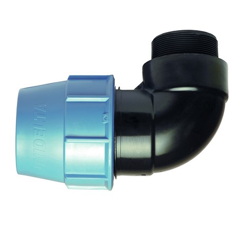 Колено Unidelta PN16 PP-B Ø 20×1/2" наружная резьба