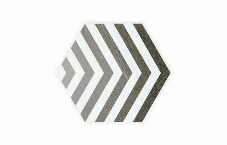 Плитка керамогранитная Hexagono Lacroix Gris 230x266x9 Vives