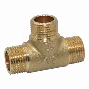 Тройник латунный Pattaroni Ø 1/2" наружная резьба