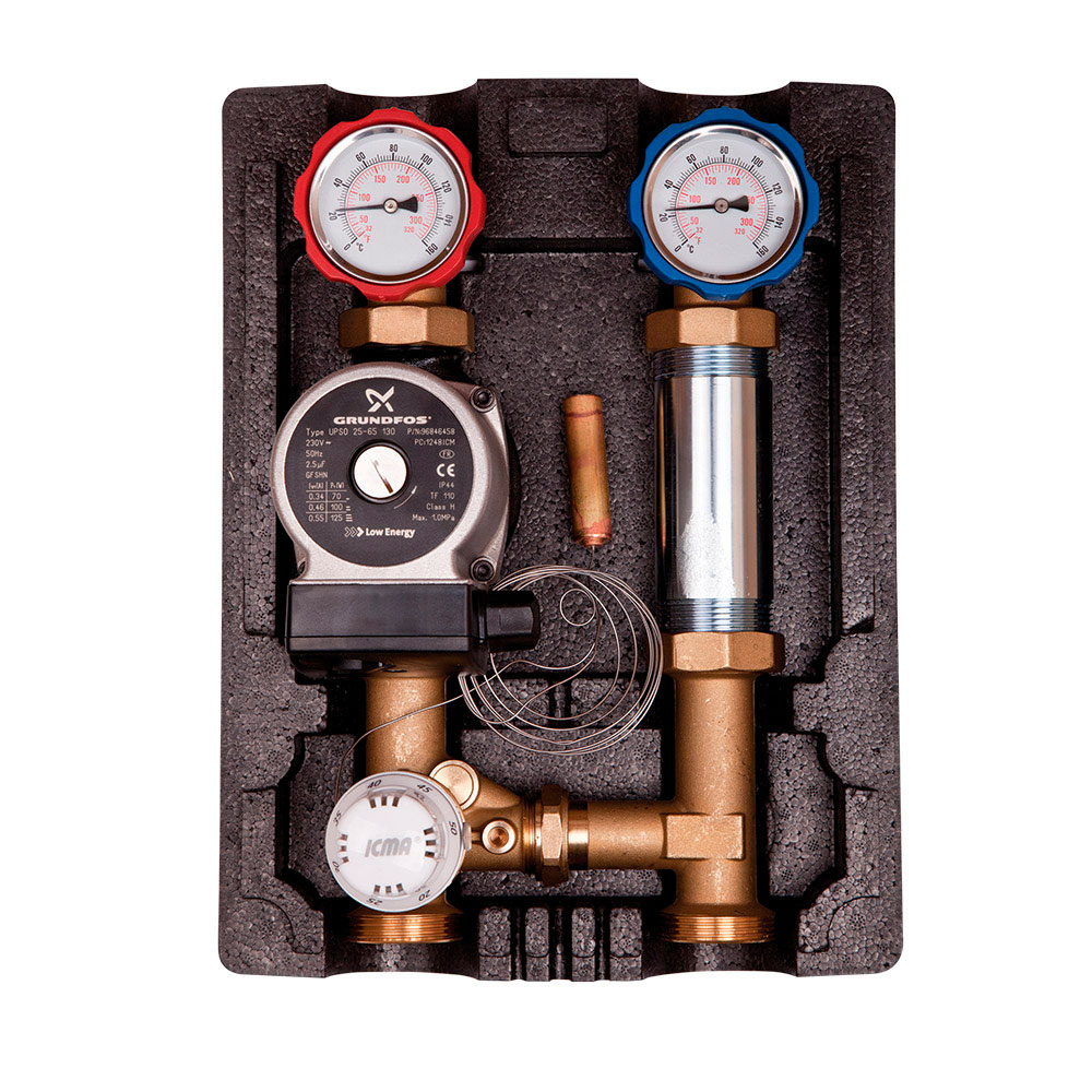 Насосна група з термоголовкою ICMA 1-1/2"x3/4" без насоса