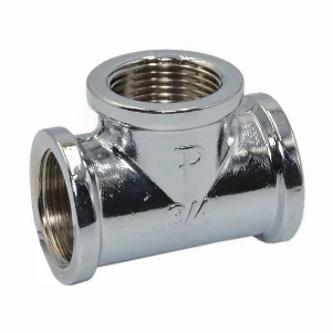 Трійник латунний хромований Pattaroni Ø 3/4" внутрішня різьба