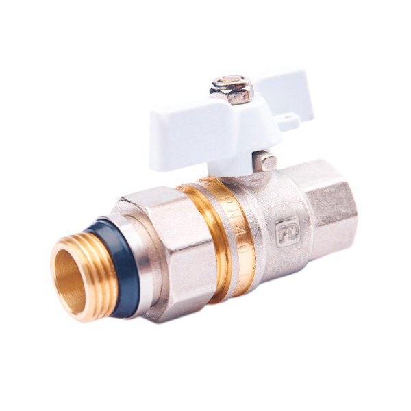 Кран американка Fado New PN40 Ø 3/4" внутр.- зовн. різьба "білий метелик"