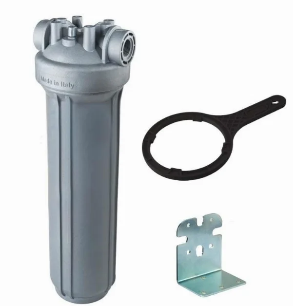 Фильтр магистральный антимикробный Atlas Filtri 20" DP BIG Sanic Ø 1" IN (серебристый корпус) KIT