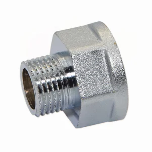 Переходник хромированный Pattaroni Ø 1-1/4"×1-1/2" зовн.- внутр. різьба (під ключ)