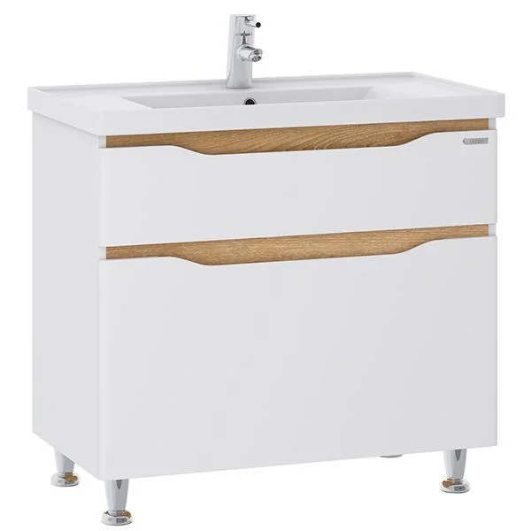 Тумба напольная Sanwerk "Лига" 80 см, с умывальником "Канте", цвет: мессина