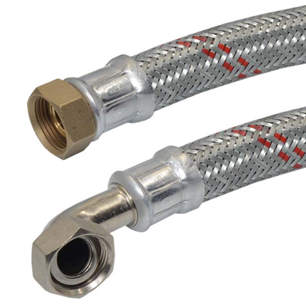 Шланг антивибрационный угловой Parigi L=80 cм PN10 Ø 3/4"×3/4" внутр.- внутр. резьба