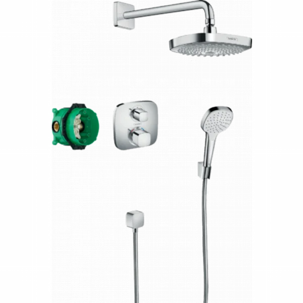 Душевая система скрытого монтажа Hansgrohe Croma Select E с термостатом Ecostat E