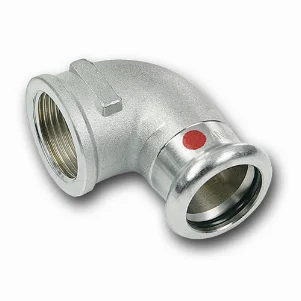 Кут прес оцинковка SANHA Therm Press 90° Ø 15×1/2" Ввр-ВР (код. 24090g)