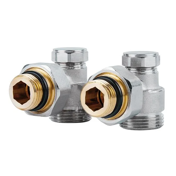 Кран радиаторный двухтрубный Icma 1/2"×3/4" угловой