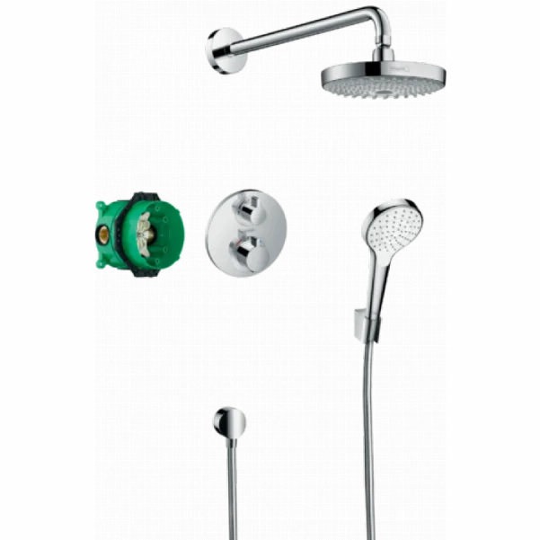 Душевая система скрытого монтажа Hansgrohe Croma Select S с термостатом Ecostat S 27295000