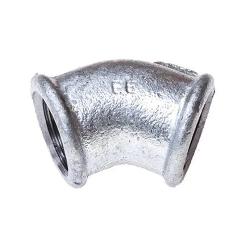 Коліно чавунне оцинковане Sanha Ø 1/2"×45° внутр.- внутр. різьба