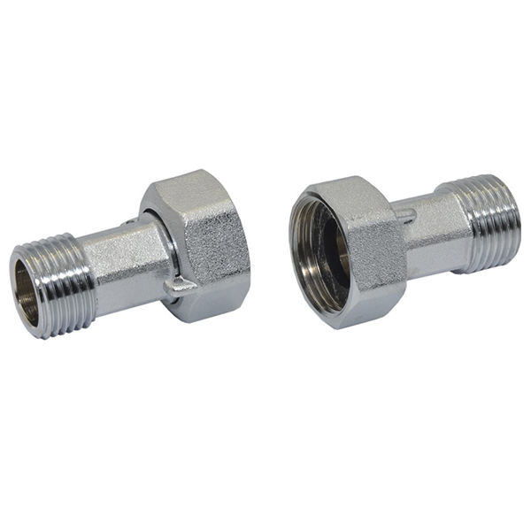 Штуцера для лічильника хром Pattaroni Ø 1/2"×3/4" (пара)