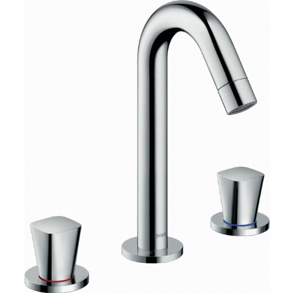Смеситель Hansgrohe Logis для раковины на 3 отверстия со сливным гарнитуром, хром 71133000