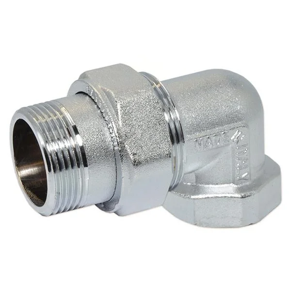 Згін американка кутова нікельована Pattaroni Ø 2" внутр.- зовн. різьба (під прокладку)