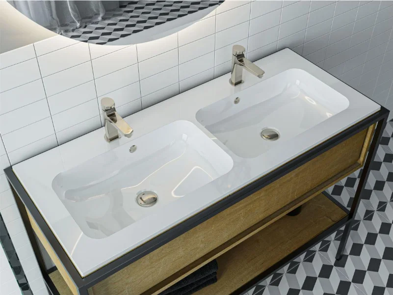 Умивальник подвійний Miraggio Della 1101×451 мм