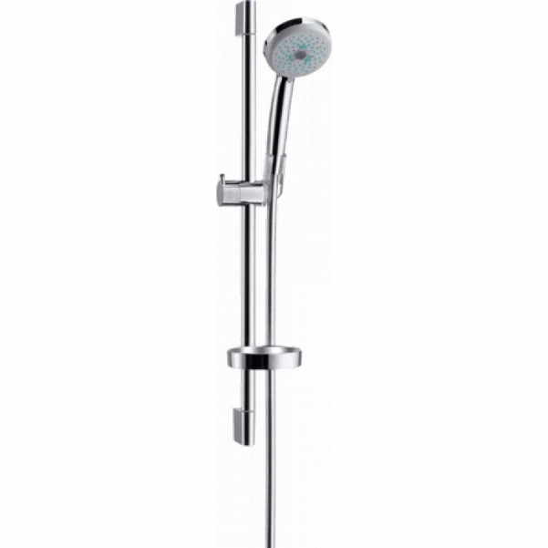 Душевой набор Hansgrohe Croma 100 Multi EcoSmart с душевой штангой 65 см и мыльницей 27777000