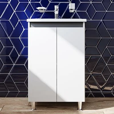 Тумба з раковиною, підлогова, 55 см, 2 дверки AM.PM M85-FSX0551-WC0551WG38 X-Joy