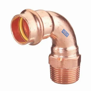 Колено пресс медное RM Aespres Uniko Ø 15×3/8" наружная резьба