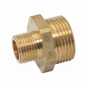 Ниппель редукционный латунный Pattaroni Ø 1/2"×1" наружная резьба